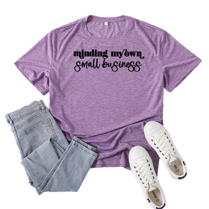 Amazon Supply Mimding My Own Small Business Printed Short-Sleeved Women's Casual Summer