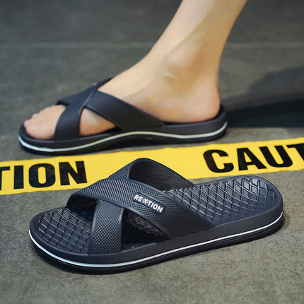 Slippers for Men, Summer Home Bathroom Bathing, Non-Slip, Anti-Odor Slippers, Casual Sports Vietnamese Beach Sandals