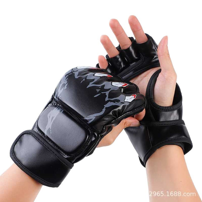 Boxing Supplies Half-Finger Boxing Gloves in Stock Wholesale Professional Boxing Gloves Fighting Sanda Fighting Sandbag Gloves