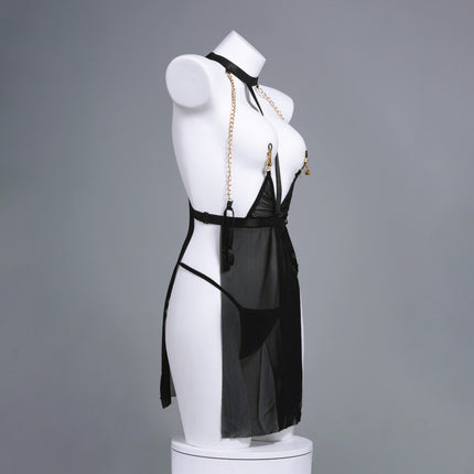 Summer Pure Lust Sexy Intimates, Sexy Mesh See-Through Uniform, Temptation, Leaking Breasts, Passion, No Need to Take Off Sm Bed Battle F125