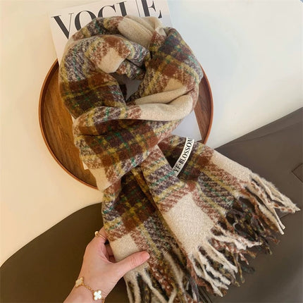 Factory Mixed Batch New Plaid Scarf Women's Winter Ins All-match Student Scarf Warm Cashmere Korean Style Scarf