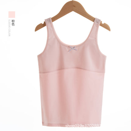 Girl's bra girls' development long cotton camisole student anti-bump comfortable girl's underwear