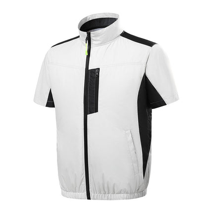 Summer Smart Air-Conditioning Clothing Men's Fan Short-Sleeved Clothing Indoor Refrigeration Outdoor Cooling Machine Repair Clothing Moisture Wicking