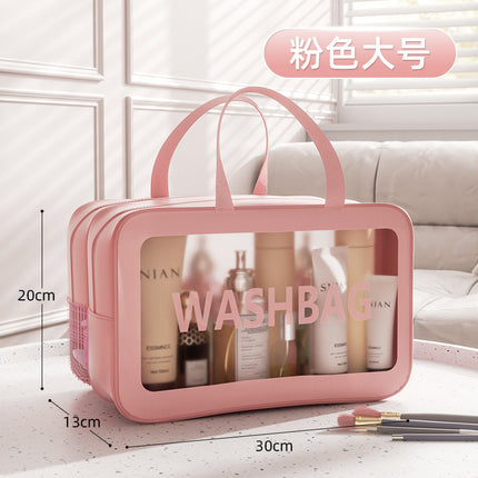 TikTok Same Style Cosmetic Bag Large Capacity Portable Portable Cute Women's Travel Portable Simple Wash Storage Bag Waterproof