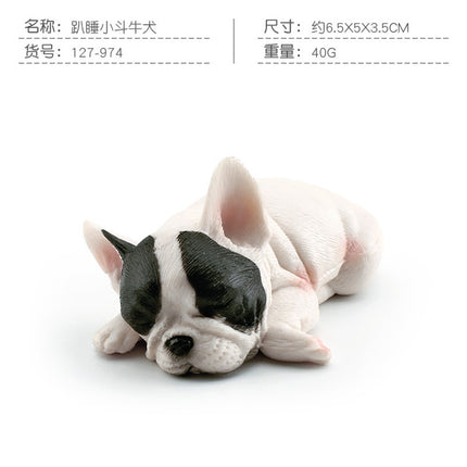 Cross-border Children's Cognitive Simulation Pet Dog Model Sleeping Posture French Bulldog Chai Dog Decorative Ornament Toy