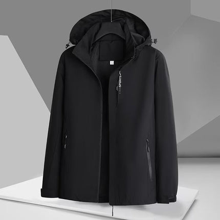 Removable Hat Fashionable Urban Four Seasons Universal Men's Windbreaker Straight Style Couple's Rushwork Mountaineering Suit Jacket