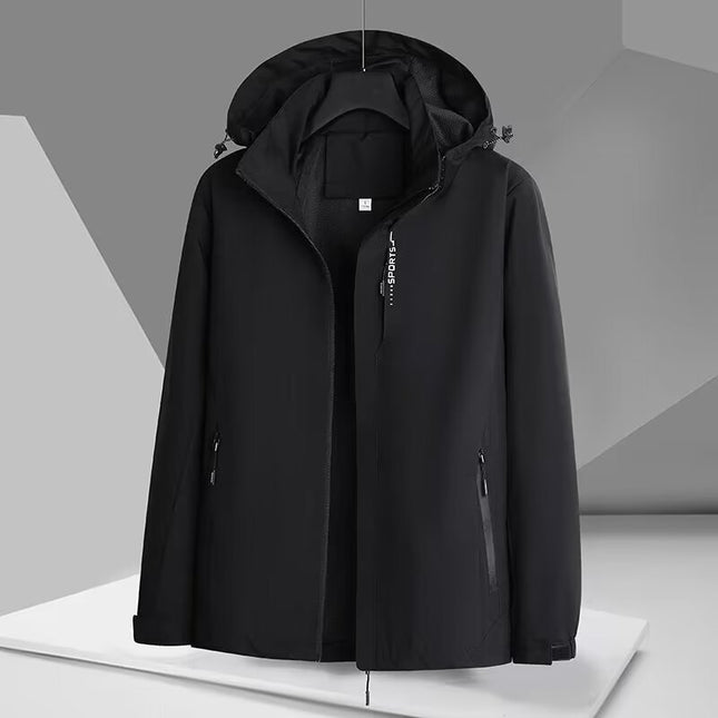 Removable Hat Fashionable Urban Four Seasons Universal Men's Windbreaker Straight Style Couple's Rushwork Mountaineering Suit Jacket