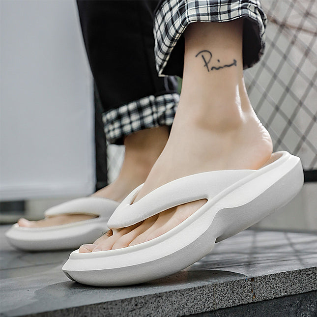 Flip-Flops Men's Non-Slip Flip-Flops Slippers with Soft Soles for Men's Summer Thick-Soled Slippers for Women's Cross-Border New Style