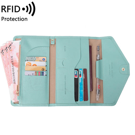 Cross-border Passbook Bag Women's 2023 New RFID Multi-function Air Ticket Certificate Bag Men's and Women's Passbook Holder for Traveling Abroad