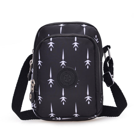 2025 New Mini Vertical Mobile Phone Bag Casual Printed Casual Crossbody Bag Oxford Easiest for Match Fashion Shoulder Women's Bag