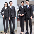 Black stripe suit for men / S