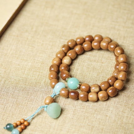 Natural Cook Bodhi Root DIY Woven Handheld Chain Plate Wen Play Chanting Bead String Men's and Women's Long Hanging Pendant