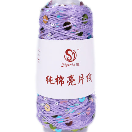 Siyue pure cotton sequined yarn size beads 3+6 hand-woven yarn tube yarn factory wholesale wool ball cross-border