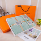 2 towels + 1 bath towel set in box [regular style] / Green