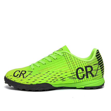 Cross-Border Cr7 Football Shoes Tf Broken Spikes Artificial Turf Ag Spike Leather Football Shoes for Men, Women, Kidsren, Teenagers and Students Training Shoes