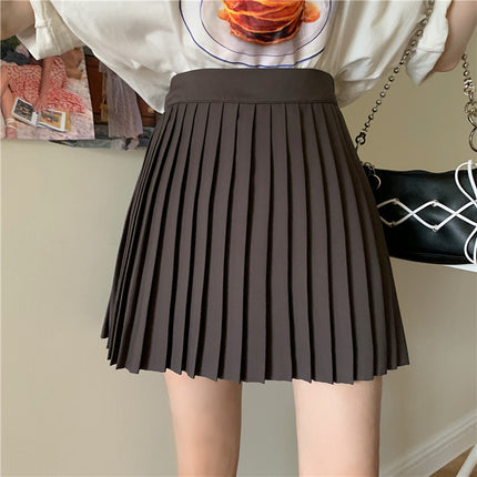 Student Sweet High Waist Pleated Skirt 2022 New Summer Slim Look All-match Elegant Skirt ins Trendy A- line Skirt