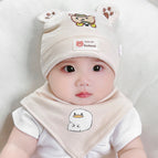 Hat Bear Set Beige Set / 1-12 months 38-46cm