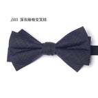 J503 dark gray dark grid cross knot