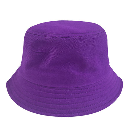 Cross-border pure cotton fisherman hat wholesale Japanese solid color face small bucket hat men's and women's light plate basin hat embroidered logo