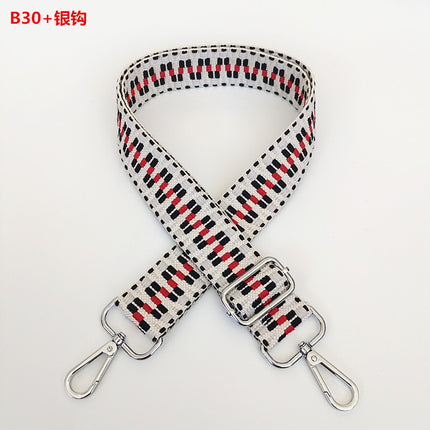 New Shoulder Strap Accessories Woven Strap for Women's Bags Wide Shoulder Strap Single Shoulder Crossbody Extended Strap Adjustable Bag Strap Embroidery Color Contrast