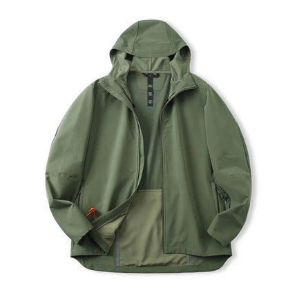 Autumn Men's Sports Breathable Jacket Back Mesh Structure Comfortable Moisture Permeable Self-storage Loose Casual Jacket