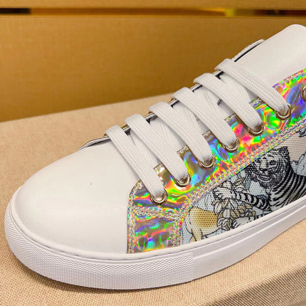 New Breathable White Shoes Lace-up Board Shoes Color-matching Trendy Men's Shoes Show Low-top Fashion Men's Sneakers Explosions