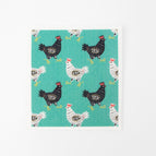18*20cm / Black and white rooster (chick series)