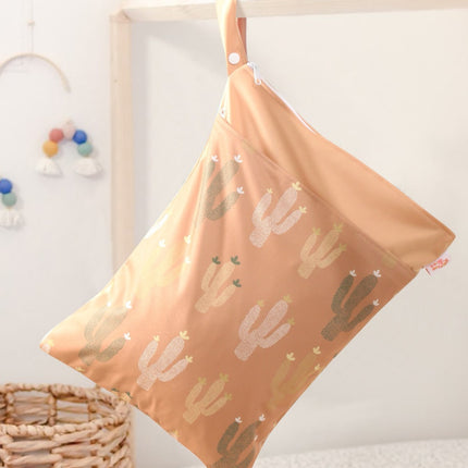 Ins Baby Room Decoration Rainbow Storage Dustproof Hanging Bag Baby Diaper Bag Wetbag Dry and Wet Separation 30*40