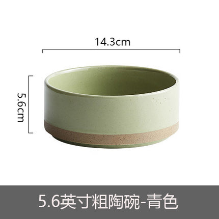 Ceramic Straight Plate Flat Bottom Deep Plate Soup Plate Japanese Seafood Plate Dish Plate Dessert Plate Nest Plate Simple Salad Bowl