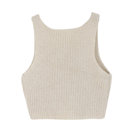 Foreign trade cross-border Europe and the United States Amazon source manufacturers knitted suit round neck vest half-length skirt slit leisure