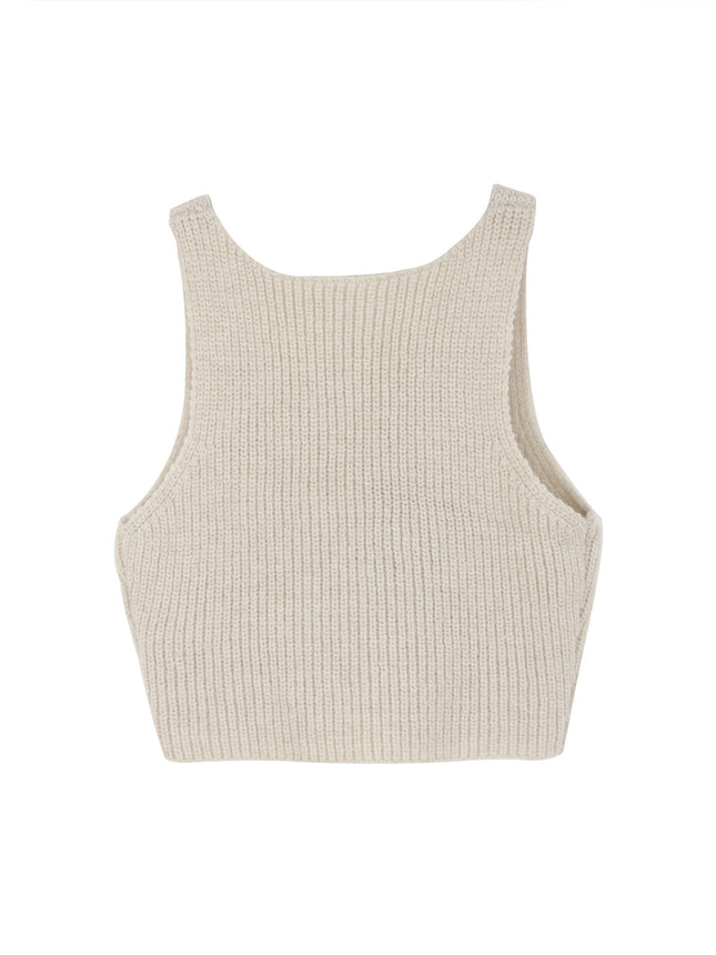 Foreign trade cross-border Europe and the United States Amazon source manufacturers knitted suit round neck vest half-length skirt slit leisure