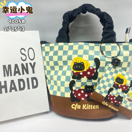 New Girls Handbag Storage Bag Cute Lunch Box Bag Handbag Mother Bag Korean Cartoon Bag Hand Bag