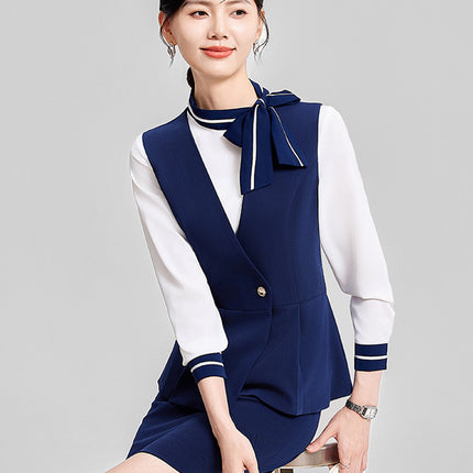 Hotel overalls female spring and autumn high-end professional suit beautician jewelry store club sales manager front desk tooling