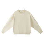 Apricot-pure cotton terry crew neck sweatshirt / S