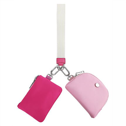 In stock Amazon lulu same multi-functional fashion women's wrist bag portable simple bank card mini coin purse