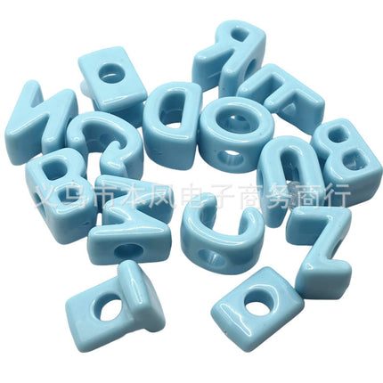 Acrylic Solid Color Shoe Buckle DIY Large Hole Letter Beads String Loose Bead Pen Car Pendant Mobile Phone Chain Bag Chain Jewelry Accessories
