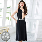 Black dress + belt / S