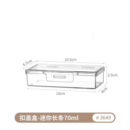 Desktop Storage Box Narrow and Long Transparent Deep Sundries Flatting Box Rectangular Gap Storage Box Storage Box