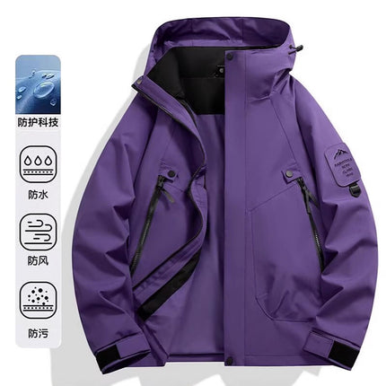 Spring and Autumn Jacket Men's 2025 New Three-In-One Removable Liner down Jacket Windproof Men's and Women's Thickened Jacket