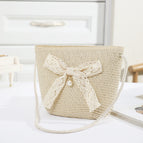 Pearl lace bow large rice