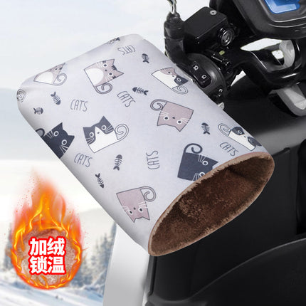 Electric Motorcycle Gloves, Winter Waterproof and Warm Handlebar Covers, Battery Car Tram Covers, Cycling Anti-Slip Cycling Covers
