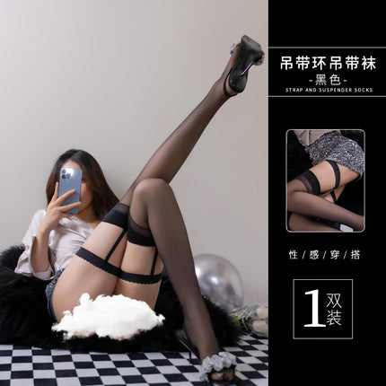 Sexy Stockings for Women, Transparent Lace Suspenders, Long Stockings, Beautiful Legs, Suspenders, Cut Out Temptation, Manufacturer Wholesale