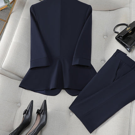 Cross-Border High-End Professional Suit Set for Women, Jewelry Store Elegant Slim-Fit Suit, Formal Attire, Front Desk Manager Work Uniform