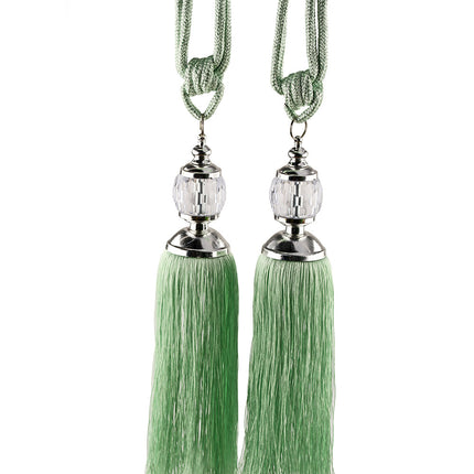 Exquisite and Popular Large-Sized European-Style Decorative Crystal Ball Tassel Curtain Tie Rope Pendant Weaving