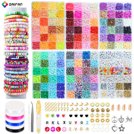 Cross-border soft pottery academic style handmade beaded diy material package box bracelet jewelry accessories bracelet beads