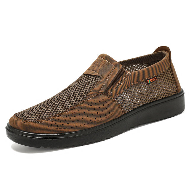 Old Beijing Cloth Shoes for Men, Summer Hot-Selling Mesh Dad Shoes, Soft-Soled Slip-On Casual Shoes, Cross-Border Dropshipping Men's Shoes ‌