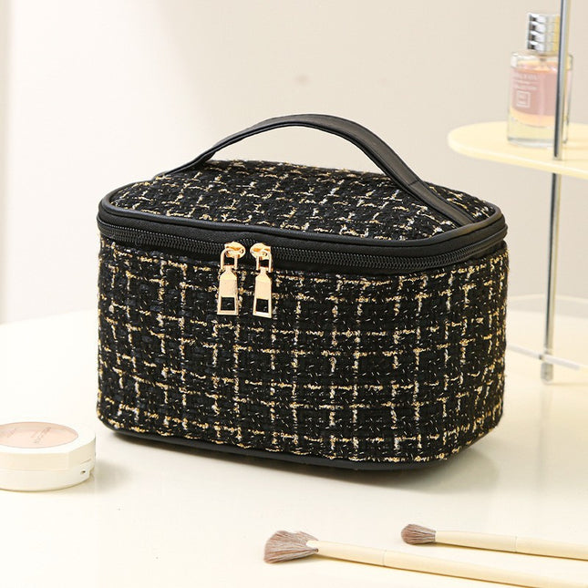 High-grade Chanel Style Large Capacity Cosmetic Bag Skincare Storage Wash Bag Travel Portable Storage Bag