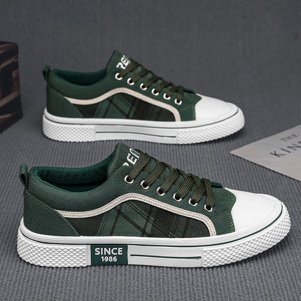 Men's Shoes Canvas Shoes Low-top 2025 New Spring Breathable Student Cloth Shoes Fashionable All-match Summer Casual Board Shoes