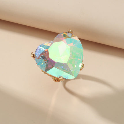 Cross-border supply of European and American fashion jewelry high-end Middle East fashion ring Wish explosions round large gem index finger ring