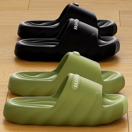 Women's Summer New Style Slippers for Couples, Thick-Soled Indoor Bathroom Anti-Slip and Odor-Resistant Slippers for Men to Wear Outside
